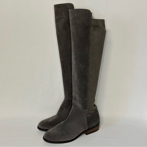 Sole Society Shoes - Sole Society Calypso Knee High Boots Suede Leather Gray Women’s Size 7